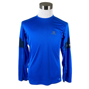 Unisex Salomon - Sports shirt, long sleeve, size M - Blue (1)