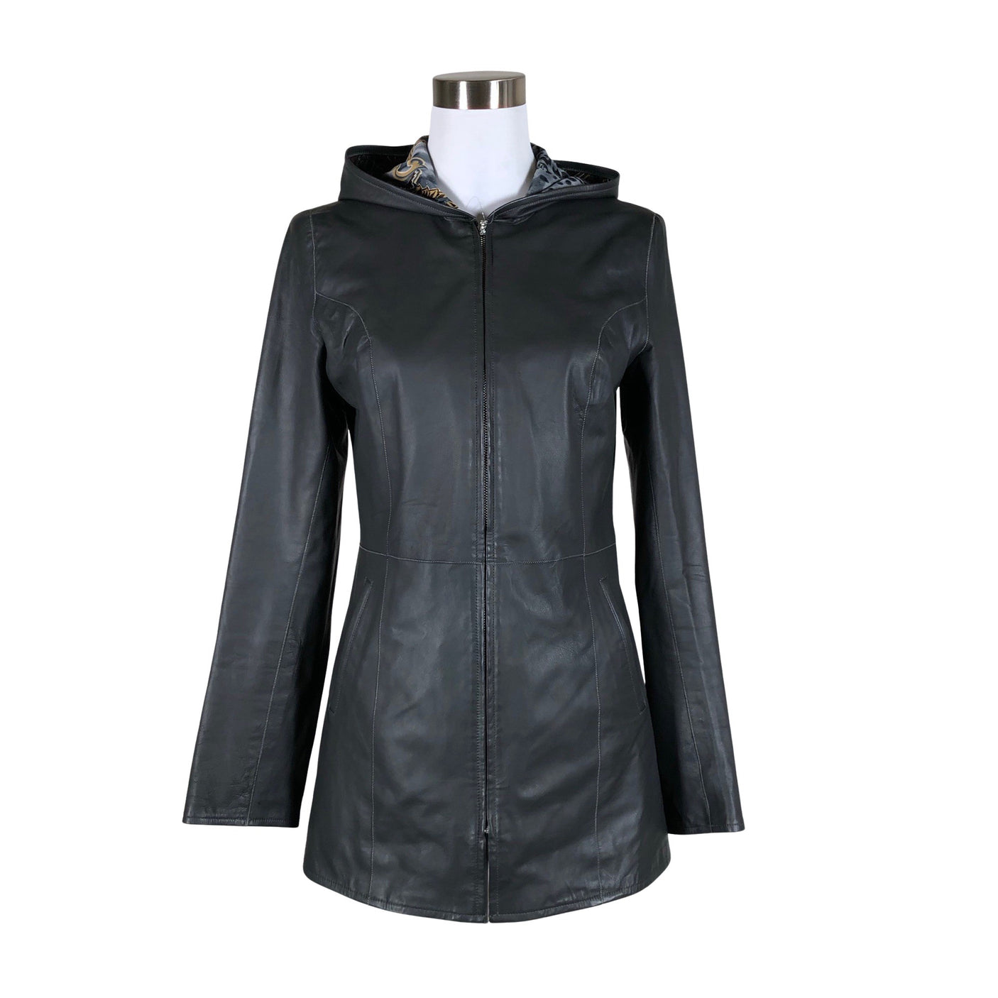 Unisex Handmade - Leather jacket, size 38 - Gray (1)