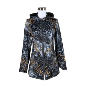 Unisex Handmade - Leather jacket, size 38 - Gray (3)