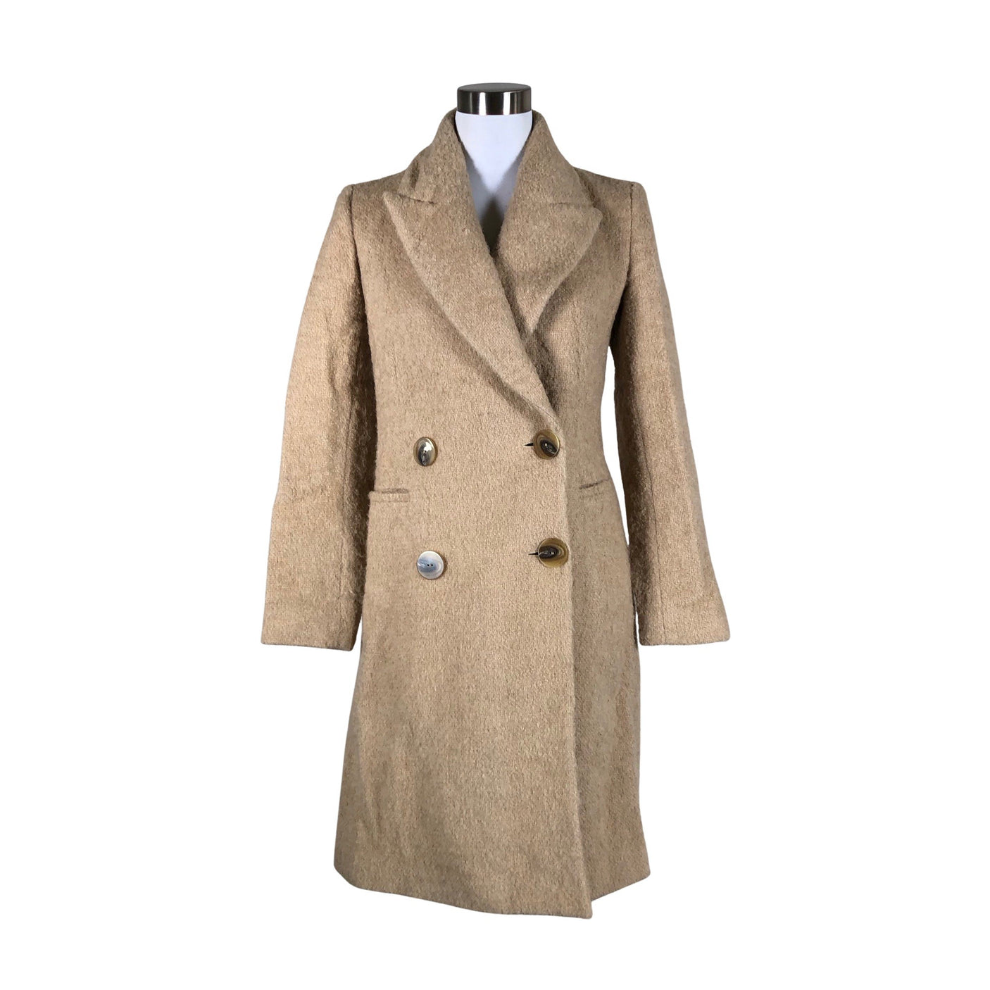 Unisex Massimo Dutti - Wool coat, size 34 - Brown (1)