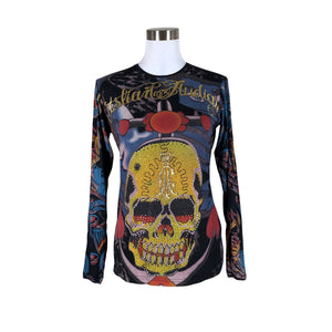 Unisex Christian Audigier - Tricot shirt, size 36 - Blue (1)