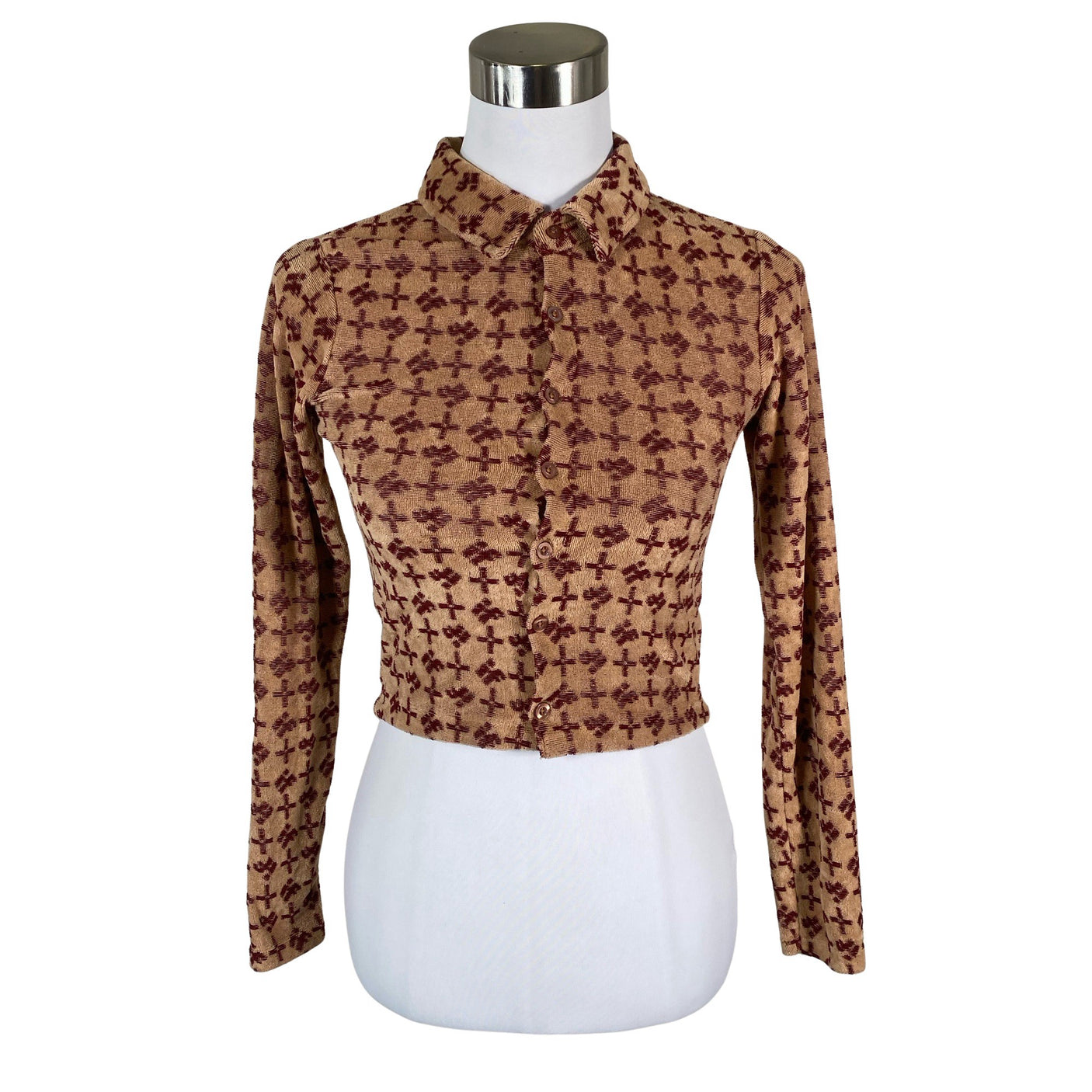 Unisex Iets frans - Tricot shirt, size 36 - Brown (1)