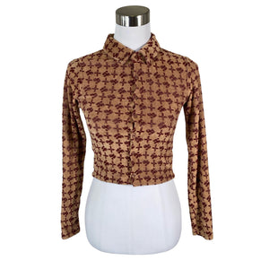 Unisex Iets frans - Tricot shirt, size 36 - Brown (1)