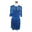 Unisex ba&sh - Schiffon dress, size 34 - Blue ()