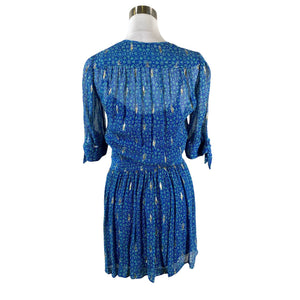 Unisex ba&sh - Schiffon dress, size 34 - Blue (3)