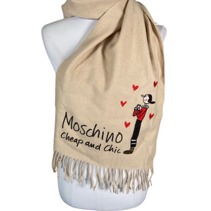 Unisex Moschino Cheap and Chic - Scarf, size Maxi - Beige (2)