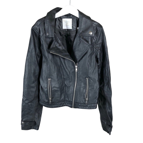 Unisex Lindex - Leather jacket, size 146 - 152 - Black ()