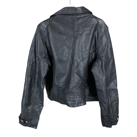 Unisex Lindex - Leather jacket, size 146 - 152 - Black (2)