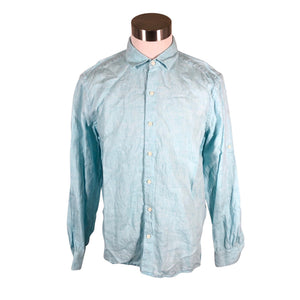 Unisex Saks Fifth Avenue - Collared shirt, size L - Turquoise (1)