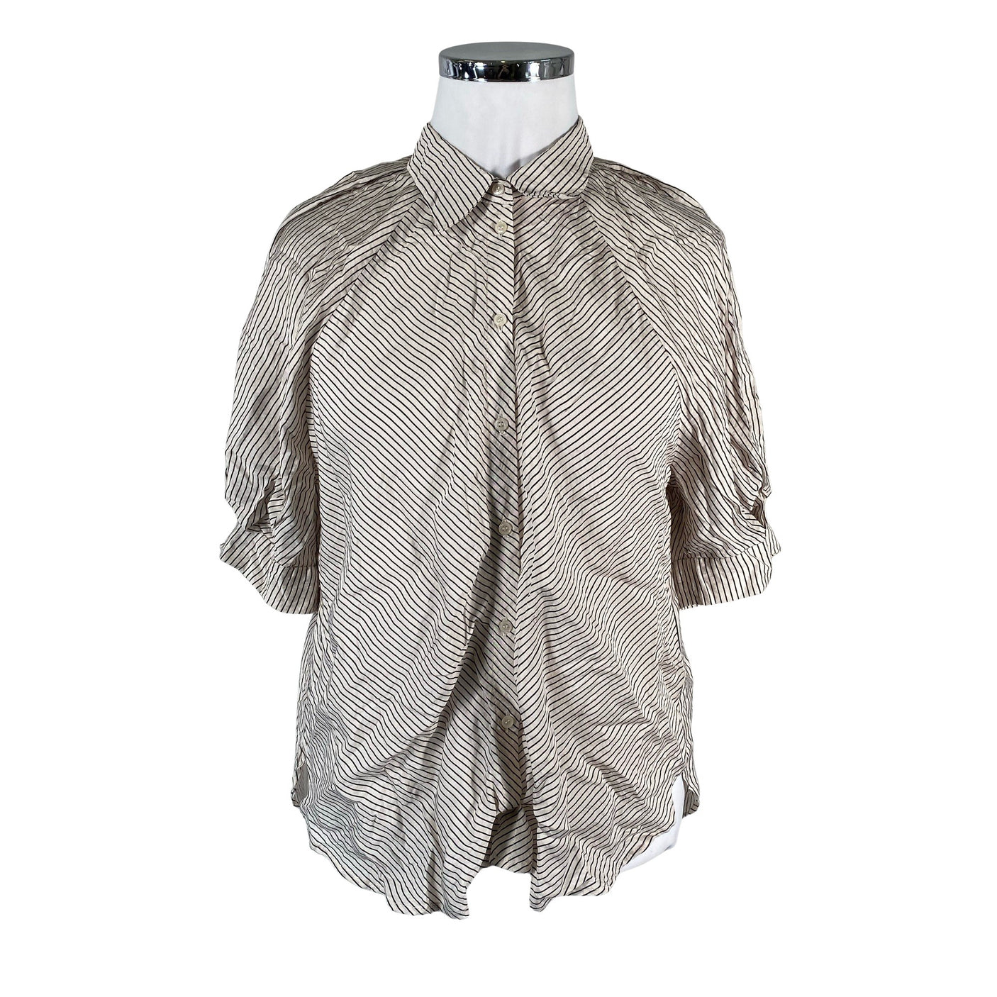 Unisex Lindex - Short-sleeved blouse, size 44 - Beige (1)