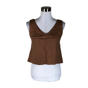 Unisex Wavy Linen - Top, size 34 - Brown (1)