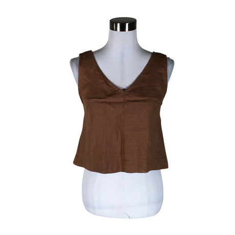 Unisex Wavy Linen - Top, size 34 - Brown ()