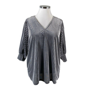 Unisex Kaffe - Short-sleeved blouse, size 46 - Gray (1)
