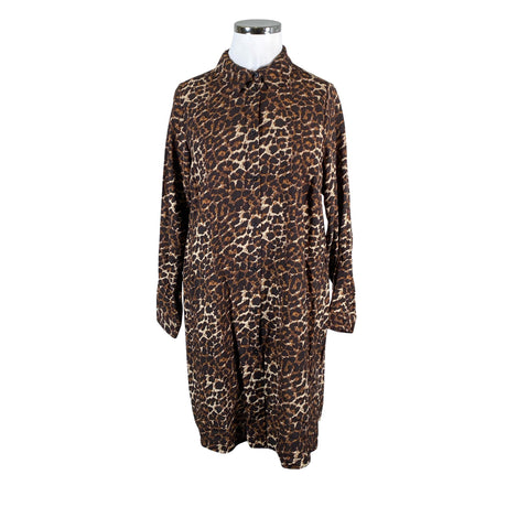 Unisex Zizzi - Schiffon dress, size 46 - Brown ()