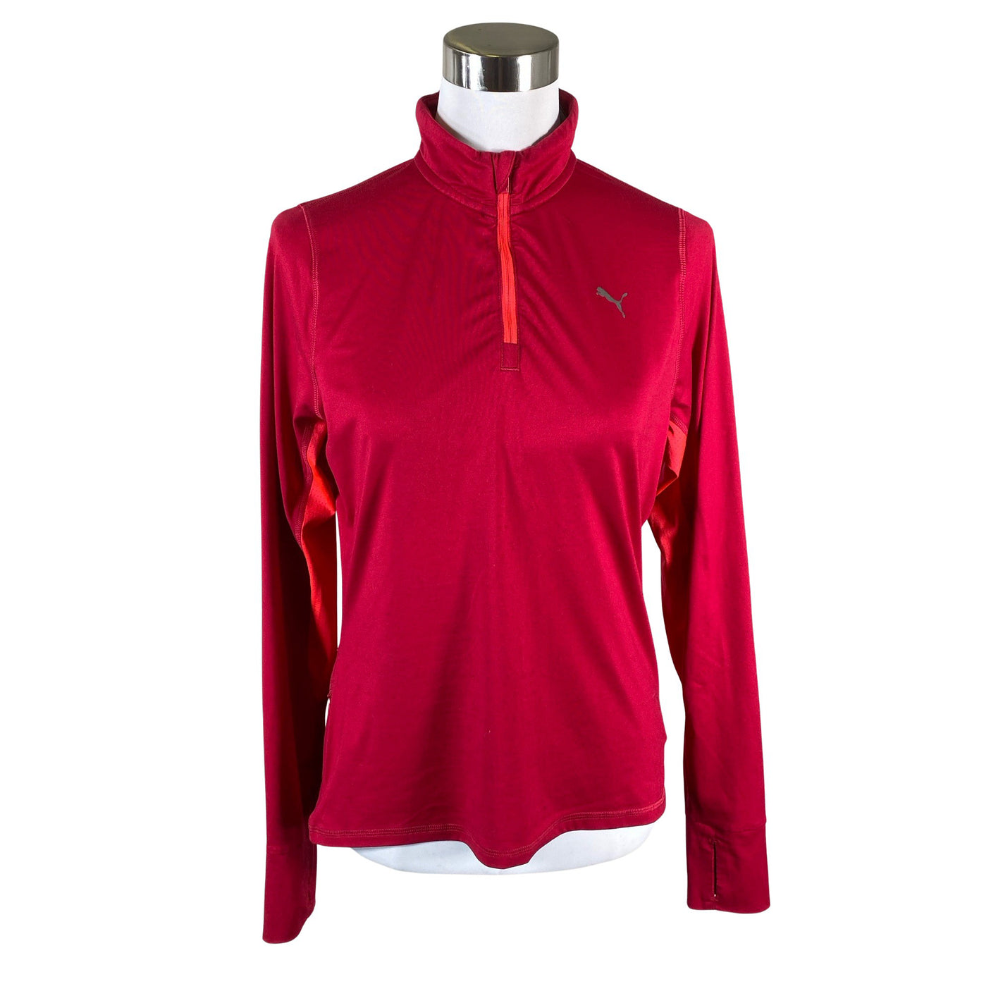 Unisex Puma - Sports shirt, long sleeve, size 38 - Wine red (1)