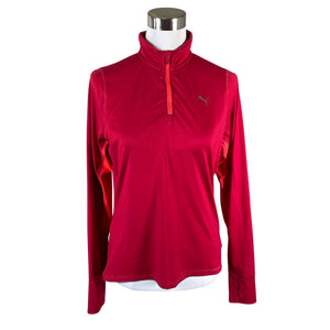 Unisex Puma - Sports shirt, long sleeve, size 38 - Wine red (1)