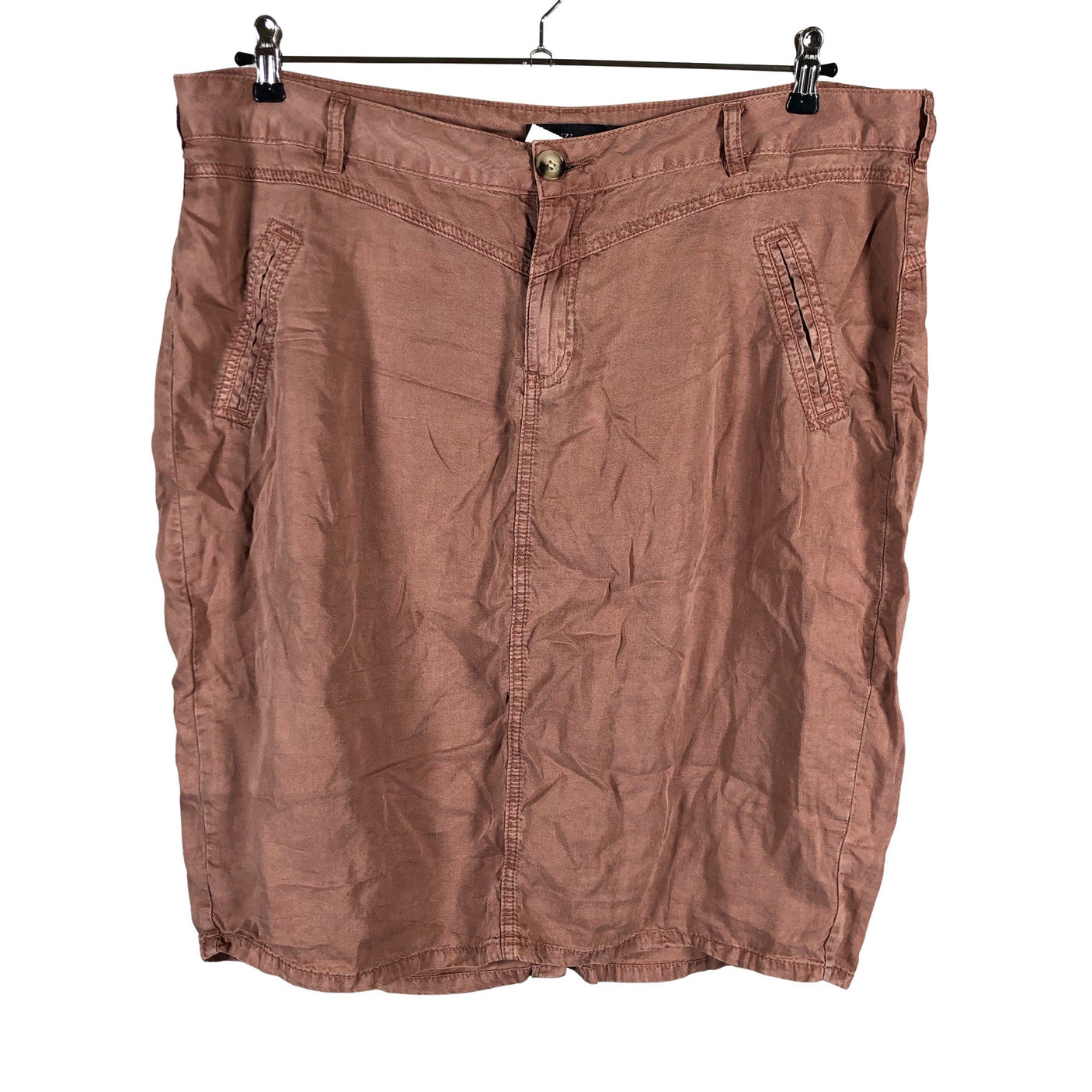 Unisex Zizzi - Fabric skirt, size 46 - Brown (1)