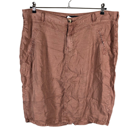 Unisex Zizzi - Fabric skirt, size 46 - Brown ()