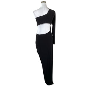 Unisex Norma Kamali - Schiffon dress, size 40 - Black (3)