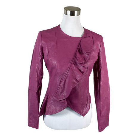 Unisex Rinascimento - Leather jacket, size 36 - Violet ()