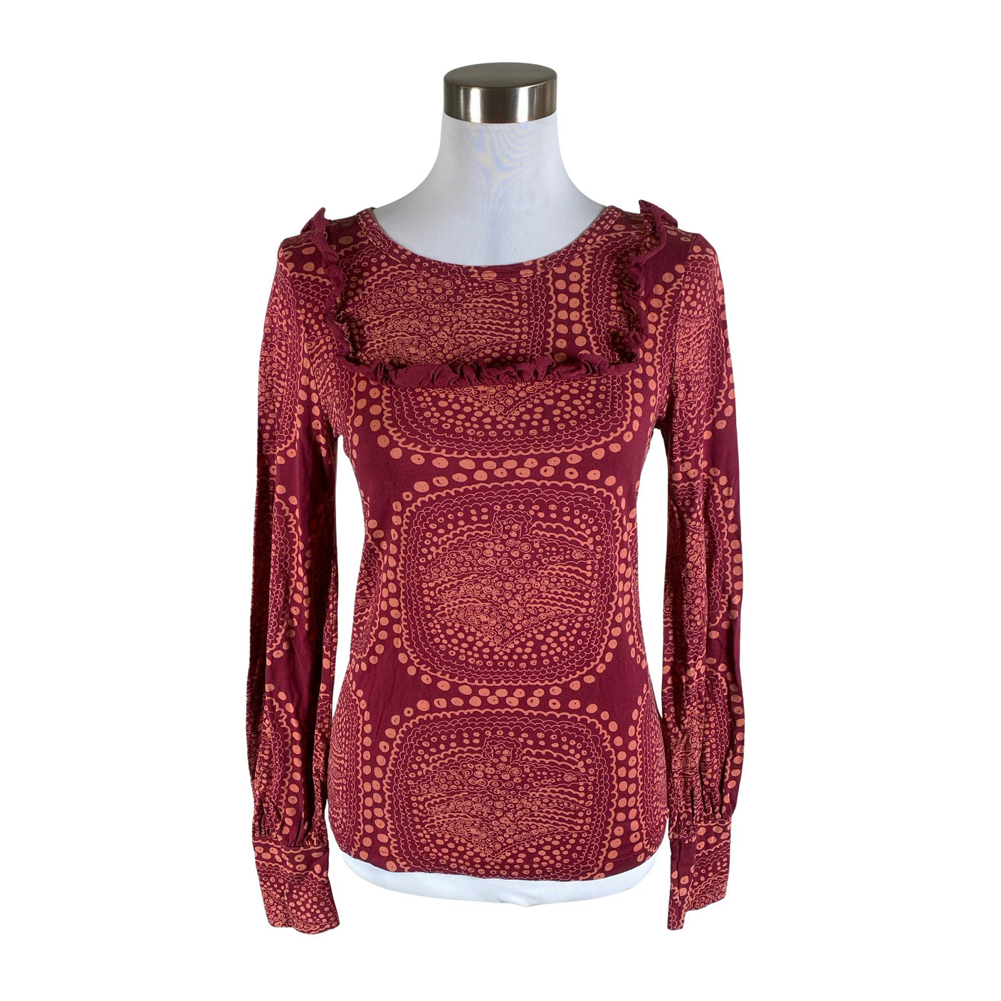 Unisex Marimekko - Tricot shirt, size 40 - Wine red (1)