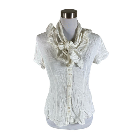 Unisex Benetton - Short-sleeved blouse, size 38 - White ()