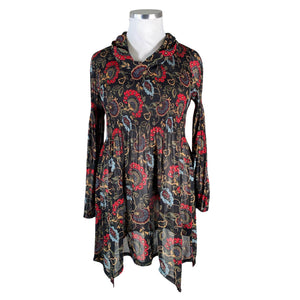 Unisex Kriss - Schiffon tunic, size 38 - Black (1)