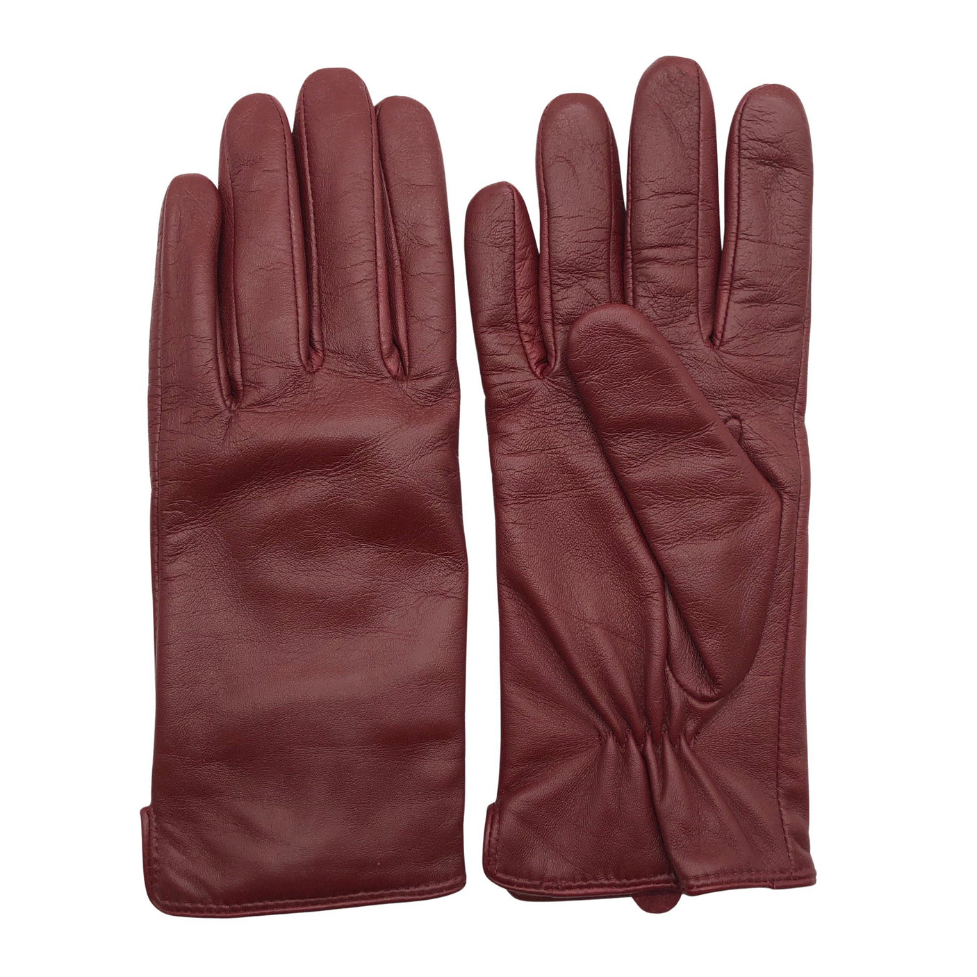 Unisex A+more - Leather gloves, size No size - Wine red (1)