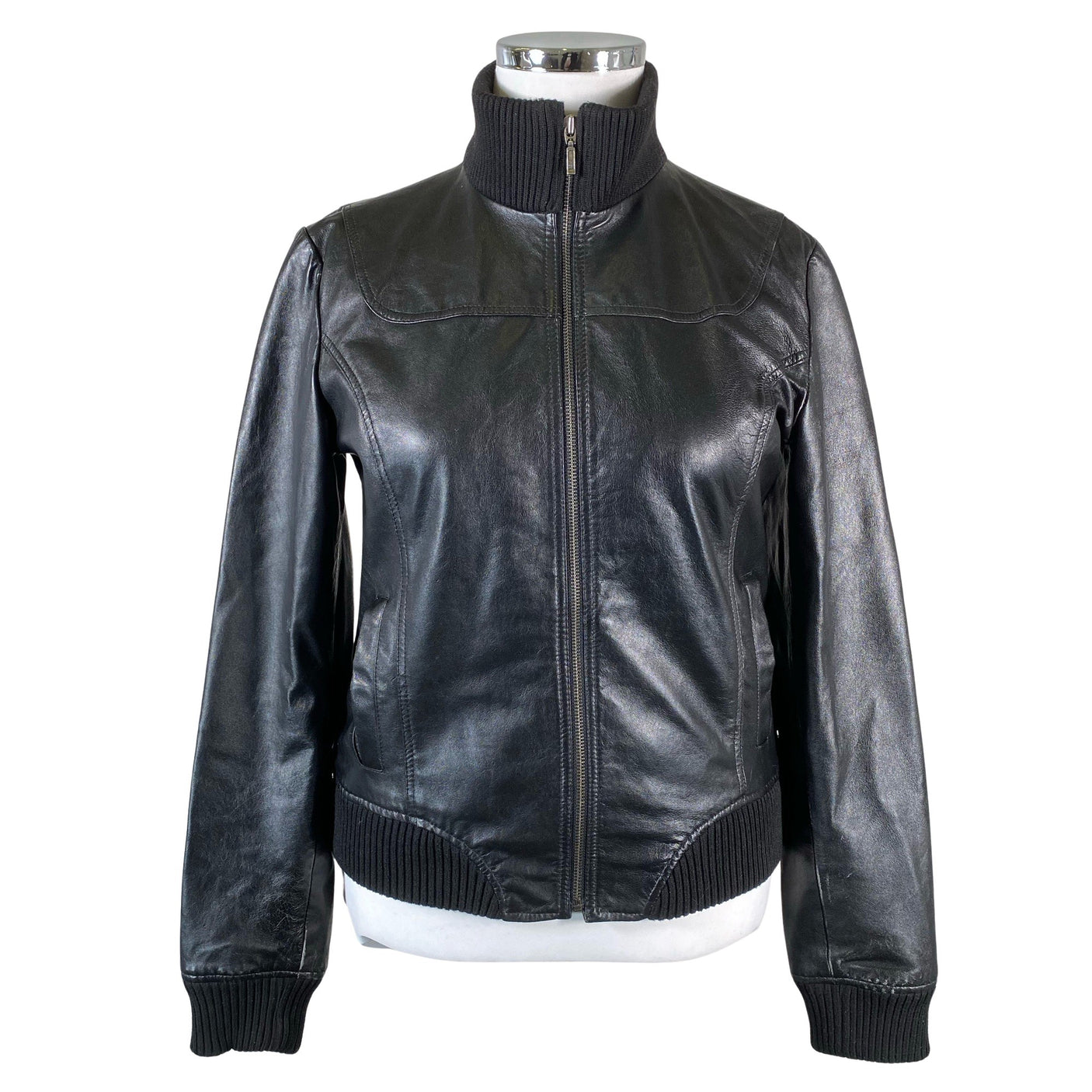 Unisex Aviatrix - Leather jacket, size 44 - Black (1)