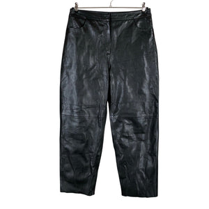 Unisex Selected - Leather pants, size 42 - Black (1)