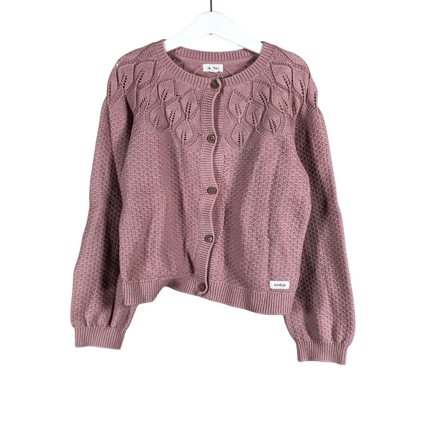 Unisex Newbie - Cardigan, size 122 - 128 - Light pink (1)