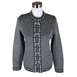Unisex Natural Style - Cardigan, size 38 - Gray (1)