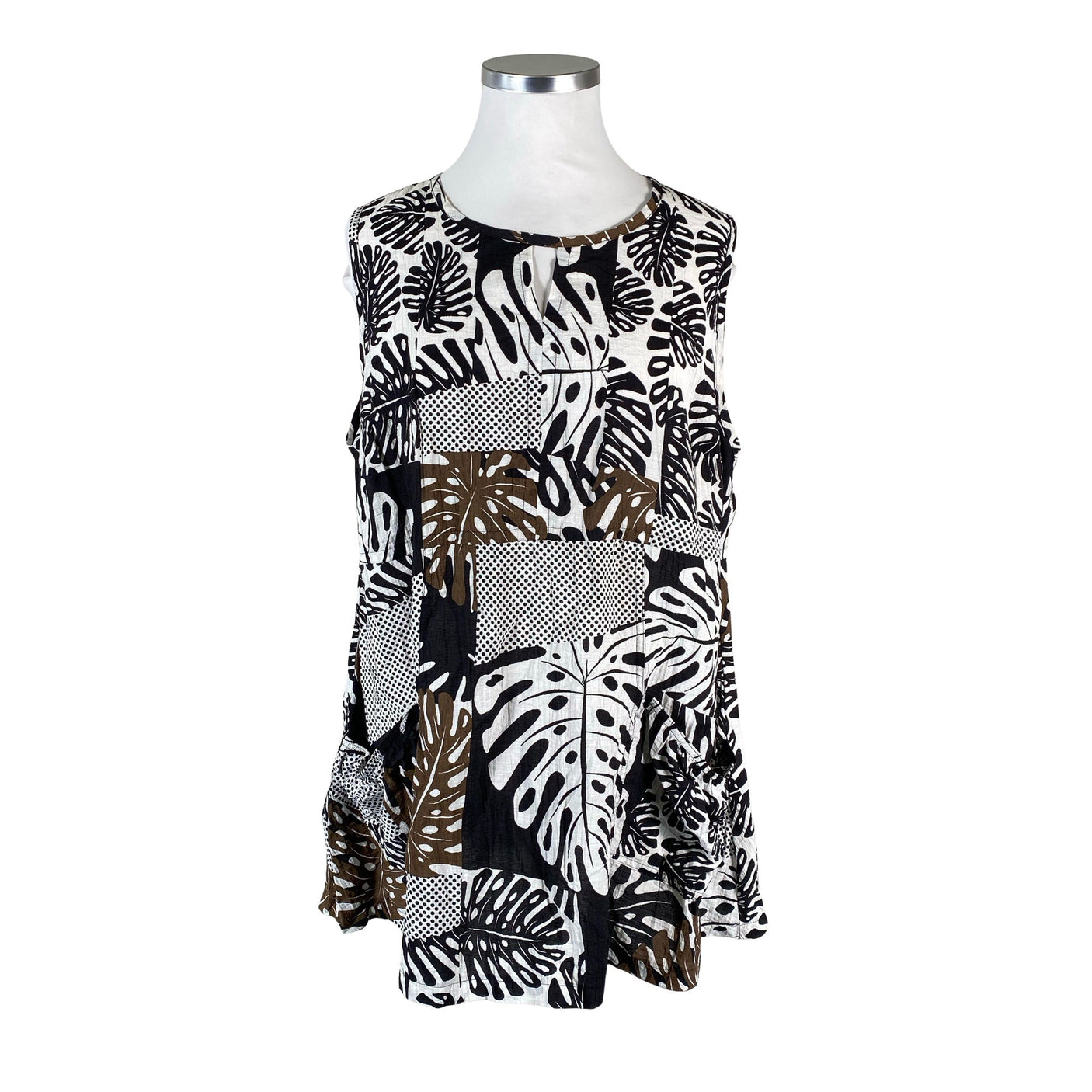 Unisex Lena - Schiffon tunic, size 48 - Black (1)
