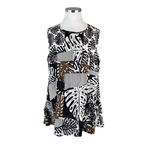 Unisex Lena - Schiffon tunic, size 48 - Black (1)