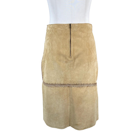 Unisex Saint Tropez - Leather skirt, size 38 - Beige (2)