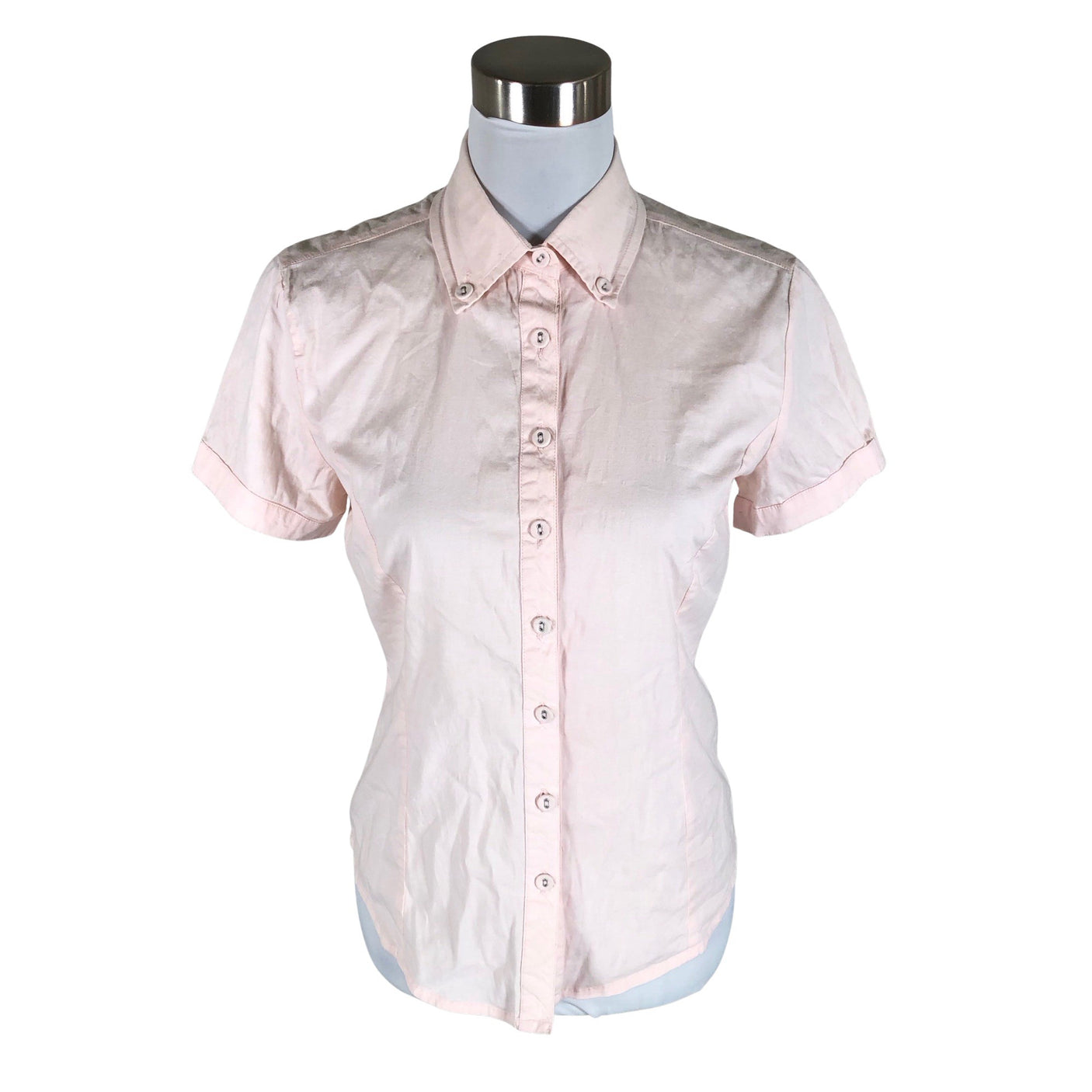 Unisex Ichi - Short-sleeved blouse, size 38 - Light pink (1)