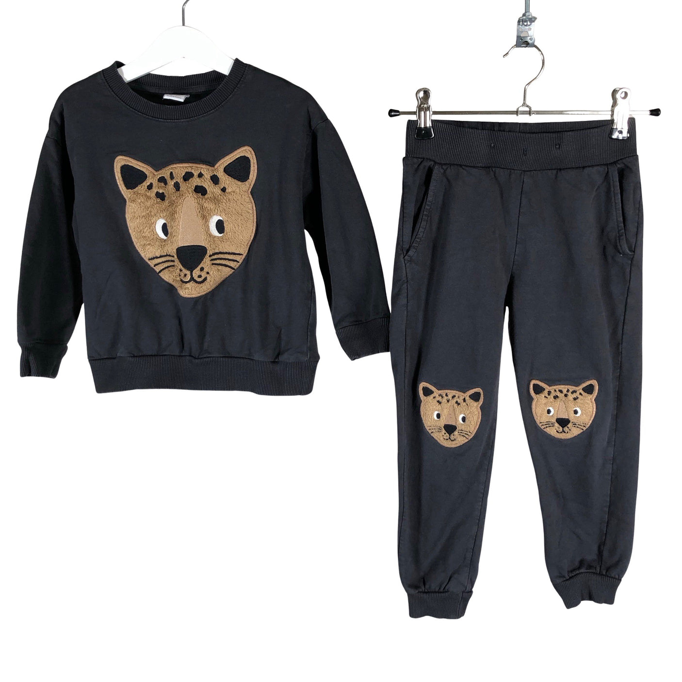 Unisex Lindex - Sweatshirt and pants set, size 98 - 104 - Gray (1)