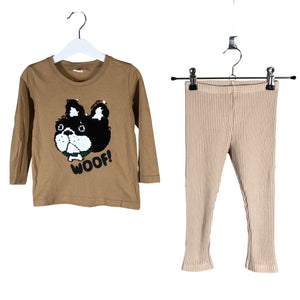 Unisex Metsola - Leggings, size 98 - 104 - Beige (1)