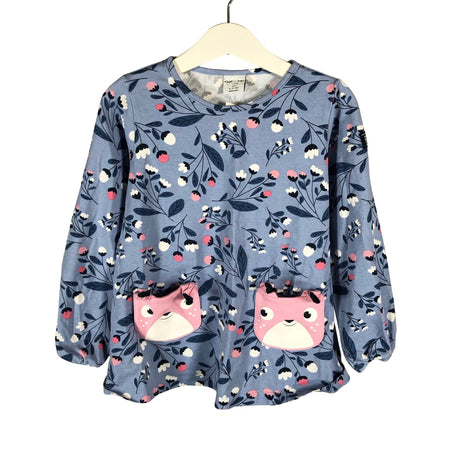Unisex Polarn O. Pyret - Tricot tunic, size 104 - 110 - Light blue ()
