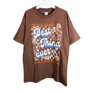 Unisex Lindex - T-shirt, size 122 - 128 - Brown (1)