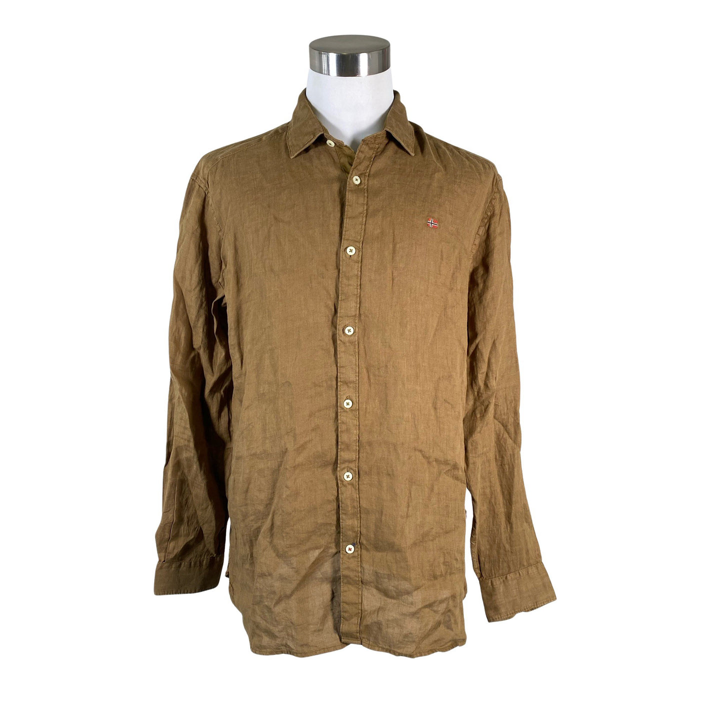 Unisex Napapijri - Collared shirt, size XXL - Brown (1)