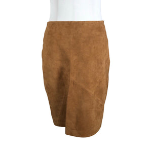 Unisex Your Face - Leather skirt, size 36 - Brown (1)