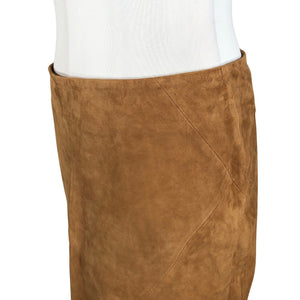Unisex Your Face - Leather skirt, size 36 - Brown (3)