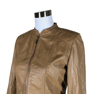 Unisex Your Face - Leather jacket, size 36 - Brown (3)