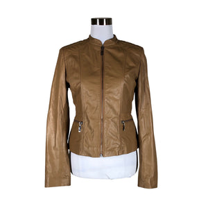 Unisex Your Face - Leather jacket, size 36 - Brown (1)