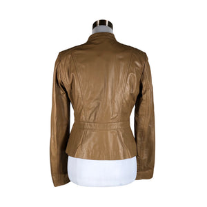 Unisex Your Face - Leather jacket, size 36 - Brown (2)