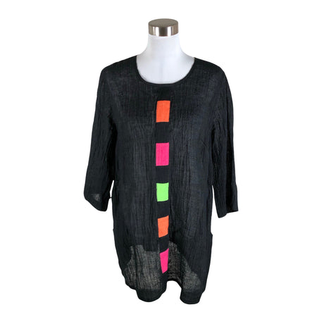 Unisex Tarina-Asu - Schiffon tunic, size 40 - Black ()