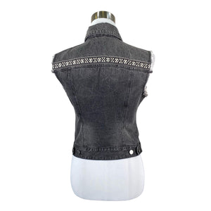Unisex Benetton - Denim vest, size 36 - Gray (2)