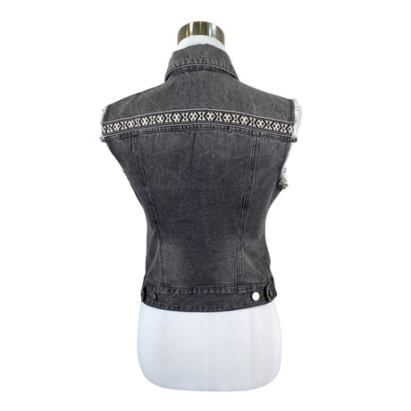 Unisex Benetton - Denim vest, size 36 - Gray (2)