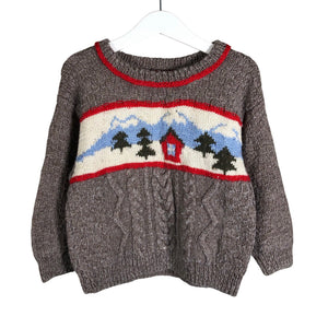 Unisex Handmade - Sweater, size 92 - 98 - Brown (1)